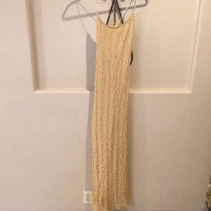 Long gold medium dress